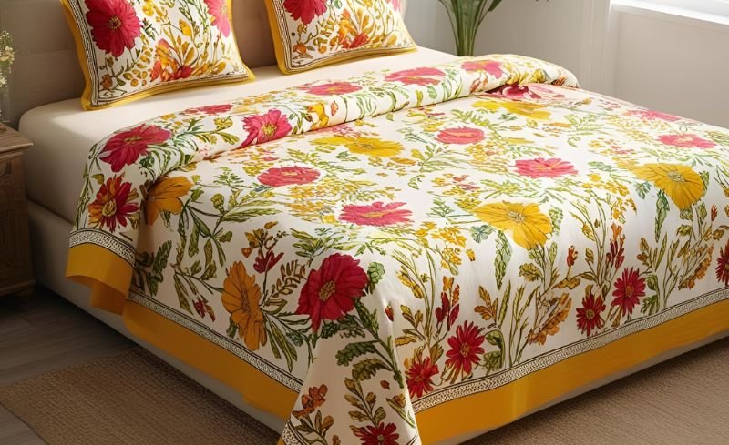 Best Cotton Double Bedsheet exporter from India